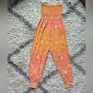 NWOT Free People Thinking of You Strapless Jumpsuit